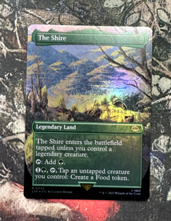 1x FOIL BORDERLESS THE SHIRE - Lord of the Rings - MTG - Magic the Gathering - Image 1