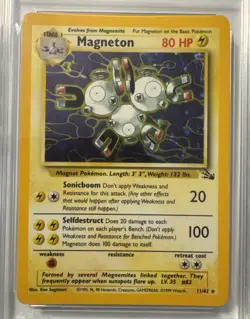 Magneton Holo #11/62 - 1999 Pokemon Fossil - AGS 7.5 NM - Image 3