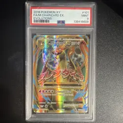 Pokemon M Charizard EX Full Art Ultra Rare Holo Evolutions 101/108 PSA 9 - Image 1
