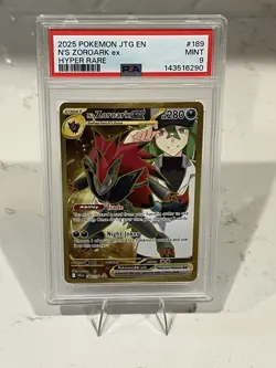 Pokemon TCG N's Zoroark EX Journey Together Card NM 098/159 PSA 9 - Image 1