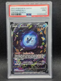 Lumineon V #GG39/GG70 PSA 9 • 2023 Pokemon SWSH Galarian Gallery Crown Zenith - Image 1