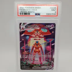 PSA 9 Deoxys VMAX GG45/GG70 Crown Zenith Galarian Gallery Pokemon - Image 2
