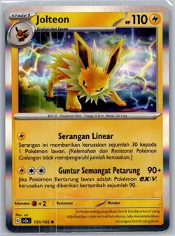 Pokemon Jolteon 135/165 Scarlet & Violet 151 Holo Rare NM- Pokemon Card - Image 1