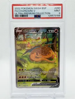 2022 Pokemon SWSH Black Star Promo Charizard V #SWSH260 PSA 9 Ultra Premium Coll - Image 1