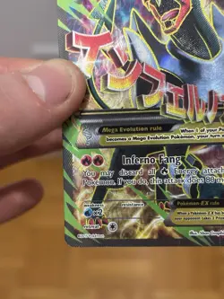 M Houndoom EX Full Art 154/162 XY Breakthrough Holo MP Pokemon TCG - Image 4