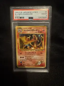 Pokemon Blaine’s Charizard No. 006 Japanese Gym 2 Holofoil PSA 4 - Image 1