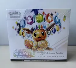 Pokemon Prismatic Evolutions Pokemon Center ETB Elite Trainer Box Factory Sealed - Image 1