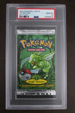 PSA 10 GEM MINT 1999 Pokemon Jungle 1st Edition Booster Pack (Scyther Artwork) - Image 1
