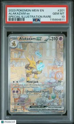 Alakazam EX Special Illustration Rare PSA 10 201/165 2023 Pokemon Mew EN-151 - Image 1