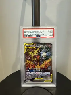 2019 Pokemon Sun & Moon Black Star Moltres & Zapdos & Articuno GX Promo PSA 9 - Image 1