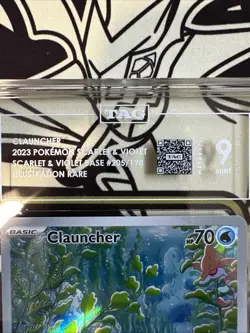 2023 POKEMON SVI EN-SCARLET & VIOLET ILLUSTRATION RARE #205 CLAUNCHER TAG 9 - Image 3
