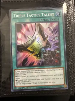 YUGIOH RA01-EN036 1ST ED SUPER RARE TRIPLE TACTICS TALENT NM - Image 1