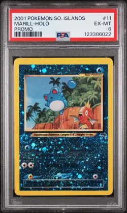 PSA 6 EX-MT Marill Southern Islands Promo Holo Pokemon Card 11/18 - Image 1