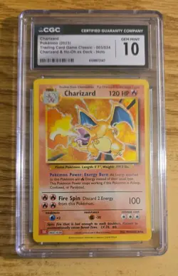 CGC 10 Charizard, Pokemon Trading Card Game, Gem Mint, Holographic, Pokemon 151 - Image 1