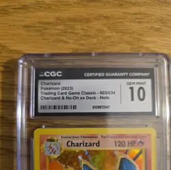 CGC 10 Charizard, Pokemon Trading Card Game, Gem Mint, Holographic, Pokemon 151 - Image 3