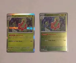(2) Meganium 10/132 ME:01 Mega Evolution Reverse Holo & Holo Pokemon Card Lot - Image 1