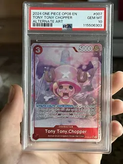 Tony Tony Chopper OP08-007 Alt Art One Piece Card PSA 10 GEM MT - Image 1