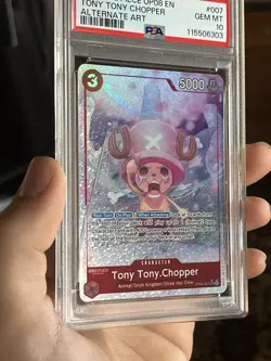 Tony Tony Chopper OP08-007 Alt Art One Piece Card PSA 10 GEM MT - Image 2