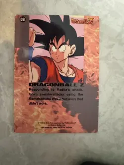 Dragon Ball Z Card #06 Goku Artbox Prism Foil TCG 1996 JPP/AMADA - Image 2