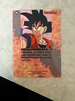 Dragon Ball Z Card #06 Goku Artbox Prism Foil TCG 1996 JPP/AMADA - Image 4