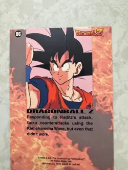 Dragon Ball Z Card #06 Goku Artbox Prism Foil TCG 1996 JPP/AMADA - Image 5
