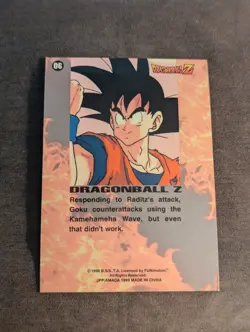 1996 Dragon Ball Z Card #06 Goku Kamehameha Holo Foil Prism - Image 2