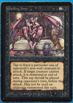 Nettling Imp Beta HEAVILY PLD Black Uncommon MAGIC CARD (ID# 498362) ABUGames - Image 1