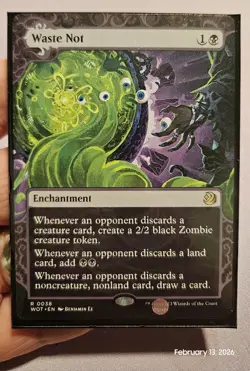 🔥 MTG - Waste Not - (Borderless) Wilds of Eldraine WOT Rare #038 M/NM 🔥 - Image 1