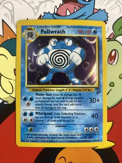 Poliwrath Base Set 2 Holo Rare Pokemon TCG Card 15/130 NM - Image 1