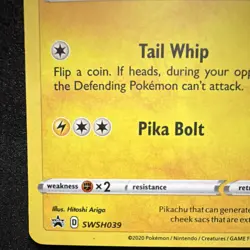 Pokemon Pikachu SWSH039 General Mills Promo Holo Basic 2020 Pokemon TCG Card EN - Image 5