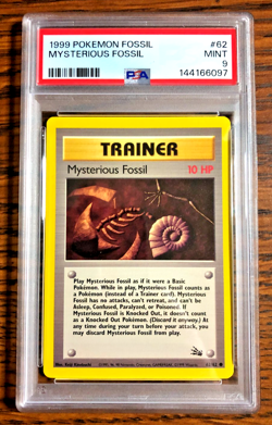 Mysterious Fossil Common #62 - PSA MINT 9 - 1999 Fossil Unlimited - Pokemon TCG - Image 1