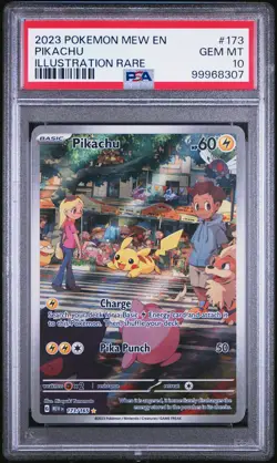 2023 POKEMON MEW EN-151 ILLUSTRATION RARE #173 PIKACHU PSA 10 - Image 1