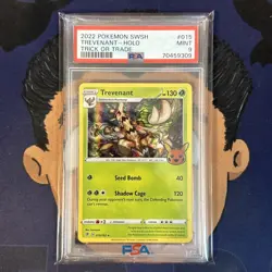PSA 9 MINT 2022 Pokemon Trick or Trade TREVENANT #015 Holo Stamped - Image 2