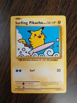 Pokemon TCG Surfing Pikachu XY Evolutions Secret Rare Regular - Very Minty 👀 - Image 1