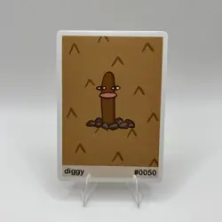 Diglett - Diggy #050 Pookiemoot Series 1 Custom Fan Art Pokemon - Image 1