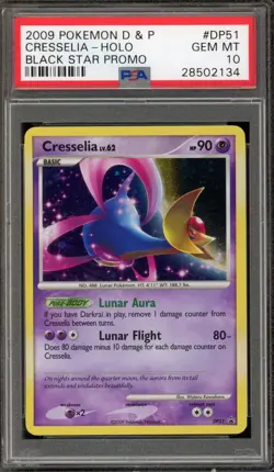 Pokemon Cresselia Black Star Holo Promo DP51 PSA 10 Gem Mint - Image 1