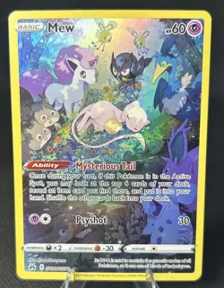 Pokemon TCG Sleeping Mew Crown Zenith Galarian Gallery Full Art Holo NM - Image 1