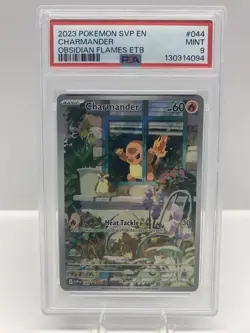 PSA 9 Charmander #044 Pokemon Obsidian Flames Elite Trainer Box Promo - Image 1