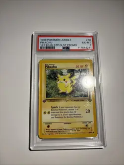 1999 Pokemon Jungle 1st Edition Pikachu Wizard Stamp Promo #60 PSA 6 - Image 2
