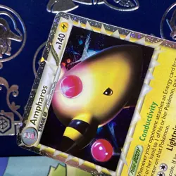 Ampharos Prime 105/123 Ultra Rare HGSS Base Pokemon Card 2010 NM - Image 3