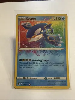 Pokemon TCG Shining Fates Kyogre Amazing Rare Card 021/072 - Image 1