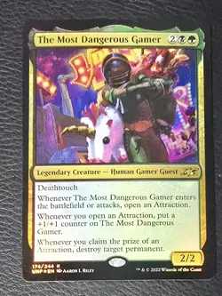 The Most Dangerous Gamer Unfinity Foil MTG NM Magic Card - Image 1