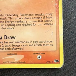 Pokemon Mew Delta Species Rare Holo Card 3/17 Corrected Back/ DMG - Image 5