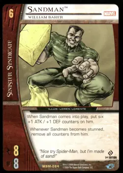 Sandman 2004 Marvel vs System Spider-Man TCG Card (NM) - Image 1