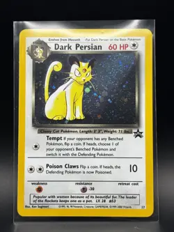 Pokemon TCG Dark Persian Promo 1999-2000 #17 Rare Holo Card LP/NM Condition - Image 1