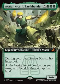 Avatar Kyoshi, Earthbender - Foil Extended Art TLE NM MTG - Image 1