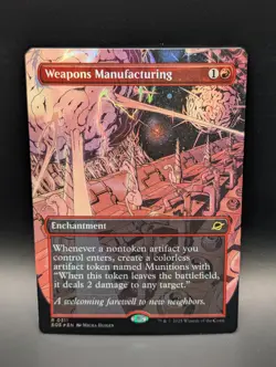MTG - Weapons Manufacturing - FOIL BORDERLESS - Enchantment - EOE #311 - Rare - Image 1