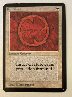 Magic the Gathering MTG Alpha RED WARD LP+ (Beta Bob) - Image 1