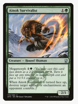 Ainok Survivalist | MTG DTK | Hound Shaman Morph Removal EDH Commander | LP - Image 1