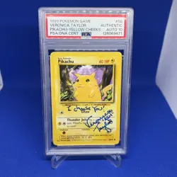 1999 Pokemon Game Pikachu #58 Veronica Taylor Signed Card PSA/DNA 10 Autograph - Image 1